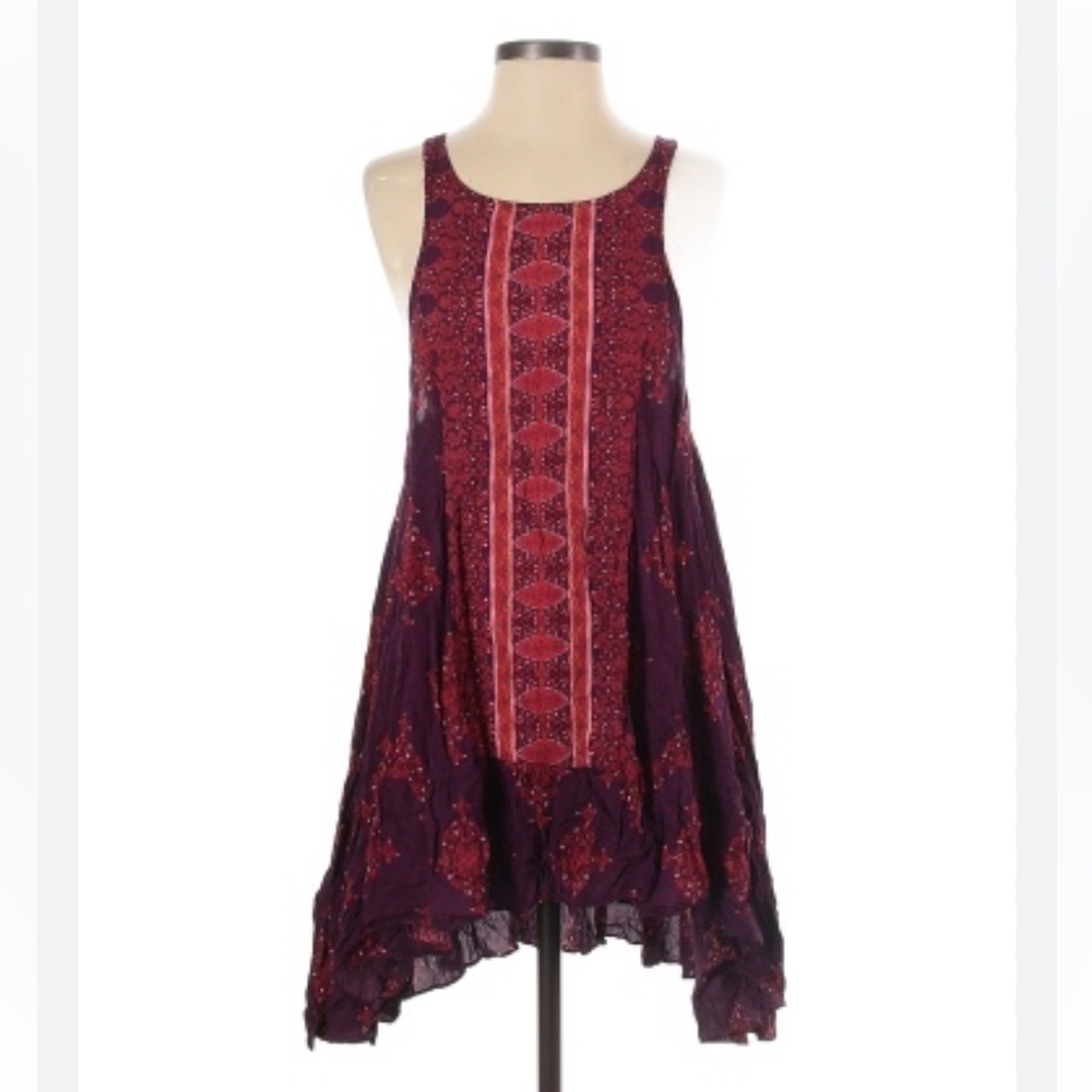 Free People XS Into You Slip Dress intimately lightweight flowy red burgundy
